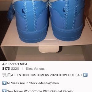 off white mca on feet